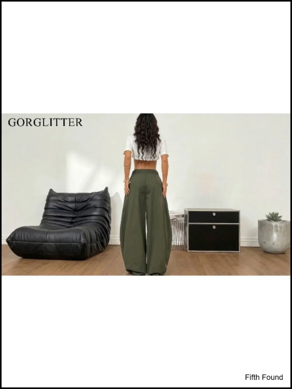 Baggy Barrel Pant Low Rise Pleated Cargo Oversized Wide Leg Business Casual